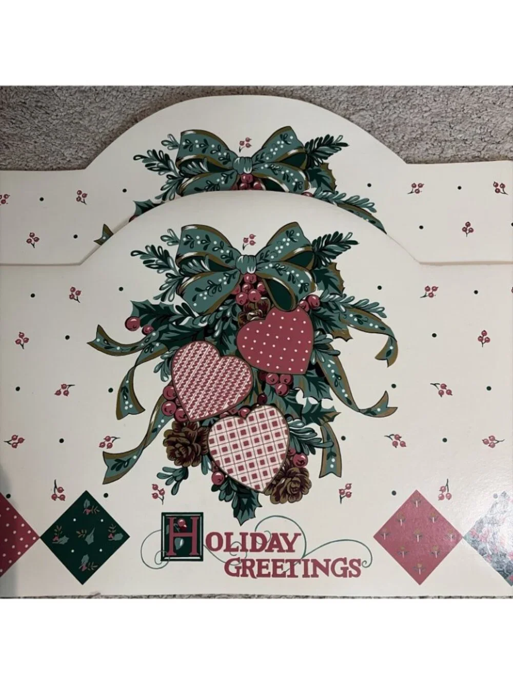Vintage Franco Christmas Vinyl Placemats 18X12